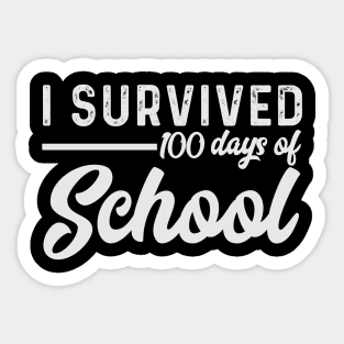 I survived 100 days of school gift idea, funny gift, graduation, Sticker